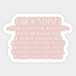 Grounding for Stress and Anxiety Sticker